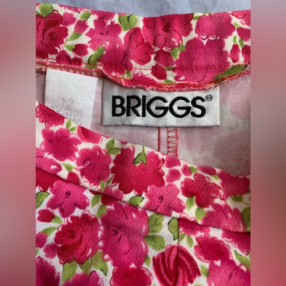 BRIGGS 🌴pink floral cropped pant, 12 - Picture 6 of 7